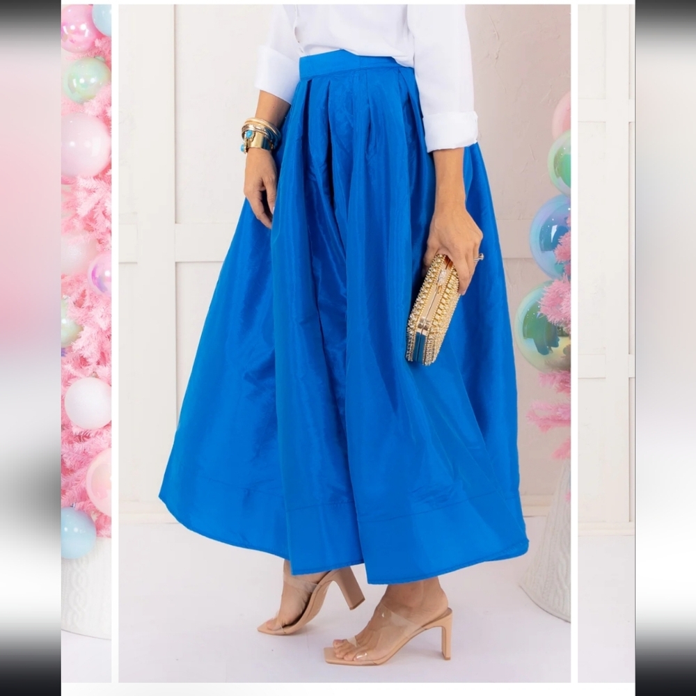 Free‎ People Vibrant Blue A-Line Skirt - Picture 4 of 12
